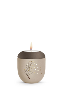 Gedenkurne La Vida Champagner-braun Baum verweht gold-braun