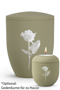 Urne olivgrau Rose By Nature