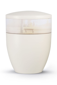 Urne creme-wei Parkbank BOK Edition Harmony