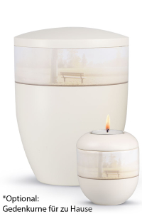 Urne creme-wei Parkbank BOK Edition Harmony