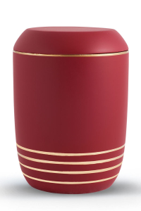 Seeurne rot mit Goldstreifen