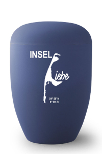 Urne blau Sylt voll Inselliebe