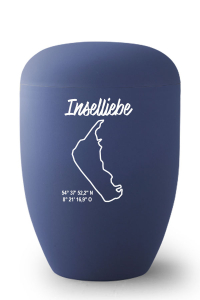 Urne blau Amrum Umriss Inselliebe