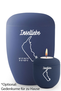 Urne blau Amrum Umriss Inselliebe