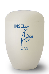 Urne creme Sylt Umriss Inselliebe
