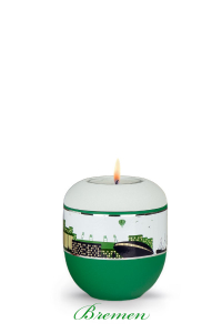 Kleinurne Gr�n weiss Bremen Skyline