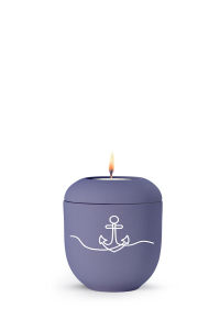 Miniurne Saphirblau Anker Edition Linea Gedenklicht