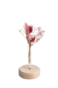 Andenken Vase mit Trockenblumen rosa Edition Blomma