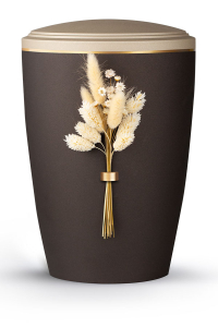 Urne Blomera Braun/Champagner Naturgr�ser Strau�