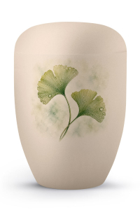 Urne creme Edition Horizon Aufdruck Ginkgo