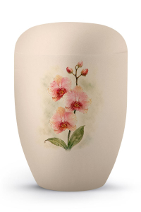 Urne creme Edition Horizon Aufdruck Orchidee