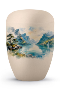 Urne creme Edition Horizon Aufdruck Fjord