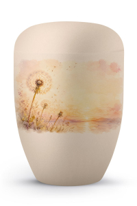 Urne creme Edition Horizon Aufdruck Pusteblumen