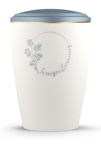 Urne Pure Blossom Eisblau Weiss Floraler Kreis In ewiger Erinnerung