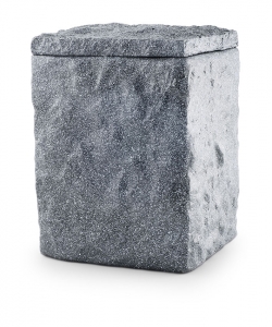 Seeurne aus Tonolith behauene Oberflche, basalt grau