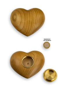 Gedenkherz gro, Holzherz als Handschmeichler 3342
