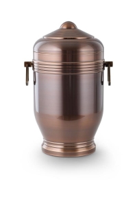 Schwere Bronzeguss Urne mit Sockel und Ringen