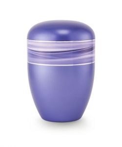 Urnen im online Shop: Urne violett Wellendekor sofort verfügbar.