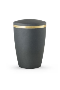 Urnen im online Shop: Design Urne grau schimmernd Goldstreifen sofort verfgbar.