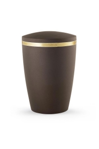 Urnen im online Shop: Design Urne braun schimmernd Goldstreifen sofort verfgbar.