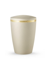 Urnen im online Shop: Design Urne Champagner schimmernd Goldstreifen sofort verfgbar.