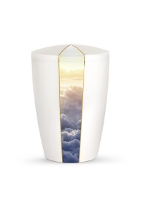 Urnen im online Shop: Urne wei Perlmutt Firmament Wolken sofort verfgbar.