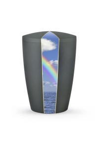 Urnen im online Shop: Urne Anthrazit grau Firmament Regenbogen sofort verfgbar.