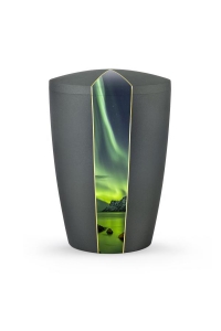 Urnen im online Shop: Urne Anthrazit grau Firmament Nordlicht sofort verfügbar.